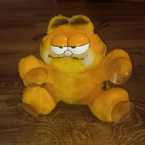 Vintage Garfield Plush Suction Cup Attack Cat Dakin 1981 Animation Car Window